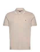 Cotton Linen Pique Reg Polo Beige Tommy Hilfiger