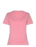 Reg Sunfaded Ss V-Neck T-Shirt Pink GANT