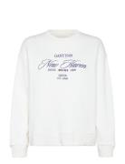 Graphic C-Neck Sweat White GANT
