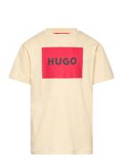 Short Sleeves Tee-Shirt Beige Hugo Kids