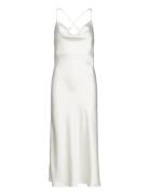 Objsateen S/L Midi Dress E Div White Object