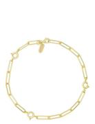 Ruth Large Chunky Charm Lock Bracelet, Gold Plated Gold Design Letters