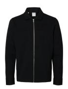 Slhjackie Sweat Zip Jacket Noos Black Selected Homme