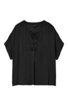 Vmbente Ss Wide Top Wvn Ga Black Vero Moda