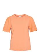 Viceliana O-Neck S/S Top Orange Vila