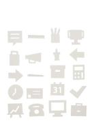 Office Icons For Message Board Silver Design Letters