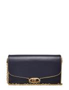 Two-T Leather Medium Adair Crossbody Navy Lauren Ralph Lauren