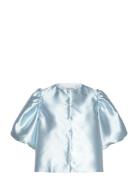 Cleo Pouf Sleeve Blouse Blue Malina