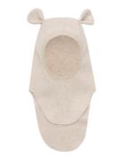 Balaclava Ears Cotton Fleece Beige Huttelihut