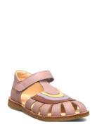 Sandals - Flat - Closed Toe - Pink ANGULUS