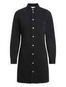 Ls Fitted Denim Dress Black Calvin Klein Jeans