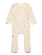 Tnsbnova L_S Wrap Jumpsuit Cream The New