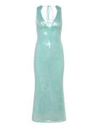 Isha Sequin Midi Dress Green Bardot