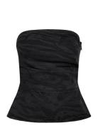 Zebra Denim Top Black ROTATE Birger Christensen