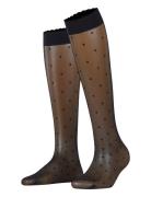 Dot 15 Denier Transparent Matt Black Falke Women