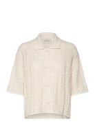 Loch Crochet Knit Shirt Cream HOLZWEILER