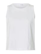 Slfessential Sl Boxy Tank Top Noos White Selected Femme