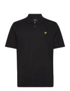 Ribbed Polo Shirt Black Lyle & Scott