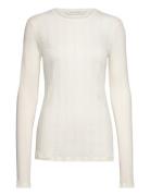 Thyra L/S Cotton Top Drop Needle Go White Gai+Lisva