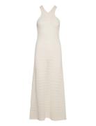 Halter-Neck Crochet Dress Cream Mango