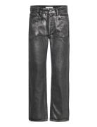 Straight Foil Jeans Black Mango