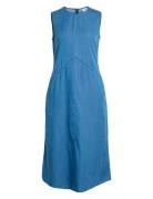 Vibista Denim S/L Midi Dress / Ls Blue Vila