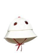 Ladybug Emb Sun Hat White Mini Rodini