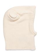 Balaclava Knit W. Ears Cream Huttelihut