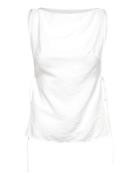 Sleeveless Boatneck Tie Top White Weekday