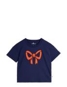 Bow Application Ss Tee Navy Mini Rodini
