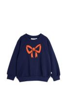 Bow Application Sweatshirt Navy Mini Rodini