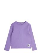 Solid Rib Ls Tee Purple Mini Rodini