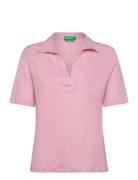H/S Polo Shirt Pink United Colors Of Benetton