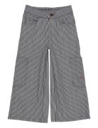 Striped Wide Pants W Pockets Grey Copenhagen Colors