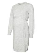 Mlnewanne L/S Abk Knit Dress A. Noos Grey Mamalicious