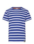 Cotton Jersey Stripe Thorlino Tee Blue Mads Nørgaard