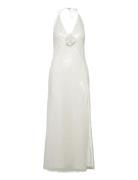 Aradia Sequin Halter Dress White Bardot
