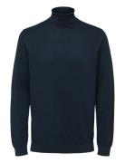 Slhberg Roll Neck Noos Navy Selected