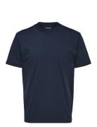 Slhrelaxcolman200 Ss O-Neck Tee S Navy Selected