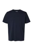 Slhaspen Ss O-Neck Tee Noos Navy Selected