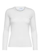 Slfdianna Ls O-Neck Top Noos White Selected