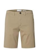 Slhslim-Miles Flex Shorts Noos Beige Selected