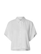 Slfviva Ss Cropped Sun Shirt Noos White Selected