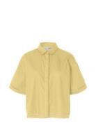 Slfnovi Ss Crochet Detail Shirt B Yellow Selected