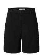 Slfvienna Hw Wide Shorts Black Selected