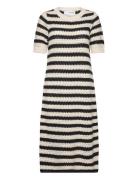 Slfalby Ss Long Knit Dress Cream Selected