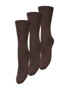 Telma Solid Sock 3 Pack Brown Becksöndergaard