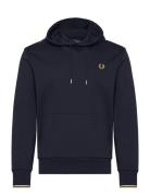 Tipped Hooded Sweatshirt Navy Fred Perry