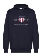 Reg Archive Shield Hoodie Navy GANT