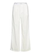 Logo Wb Poplin Pant White Calvin Klein